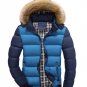 ABOORUN 2017 Winter Mens Jacket with Faux Fur Collar  Cotton Padded Hooded Coat