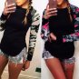 Women's Casual Loose Tops Long Sleeve Floral Print