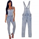 New Women Jumpsuits Denim Overalls Skinny Lady Hole Loose Pants Jeans S/M/L/XL