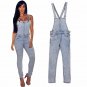 New Women Jumpsuits Denim Overalls Skinny Lady Hole Loose Pants Jeans S/M/L/XL