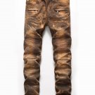 New Style Men Jeans Straight pants Snow wash Hip hop Jeans