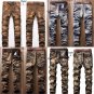 New Style Men Jeans Straight pants Snow wash Hip hop Jeans