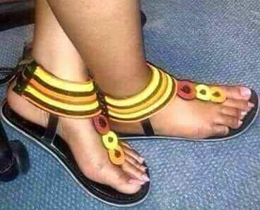 Genuine Beaded Leather Sandals