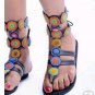 Elegant And Cute,comfortable And Durable Genuine Leather Beaded Sandals