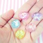 ssorted Pastel Iridescent foil Seashell Cabochons, Glitter Seashells jocad (5 Pieces)