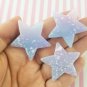 Pastel Multicolor Glitter Resin Star Cabochons jocad (5  Pieces)
