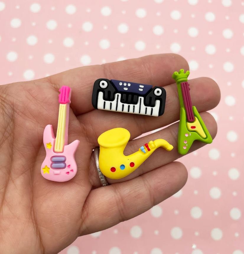 Multicolor Musical Instrument Cabochons jocad (4 Pieces)