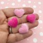 uzzy Hot and Light Pink Heart Cabochons jocad (12 Pieces)