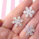 Clear Glitter Snowflake Cabochons jocad (4 Pieces) Clear Glitter Snowflake Cabochons jocad (4 Pieces)