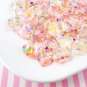 15mm Clear Heart Cabochons with Star Glitter, Resin Heart Cabochons, Heart Cabs jocad (10 Pieces)
