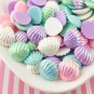Assorted Pastel Seashell Cabochons, Iridescent Seashells jocad (5 Pieces)