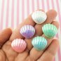 Assorted Pastel Seashell Cabochons, Iridescent Seashells jocad (5 Pieces)