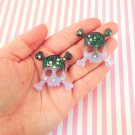 Black and Purple Glitter Skull and Crossbones Cabochons jocad (3 Pieces)