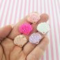 Assorted Pastel Glitter Seashell Cab Charms, Glitter Seashells jocad (10 Pieces)