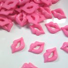 Pink Lip Cabochons, Cute Kawaii Cabs, 21x14x4mm jocad (40 Pieces)