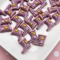Lavender Purple Rain Boot Cabochons, Flat Resin Galoshes Cabs, Rubber Boot Shoes jocad (8 Pieces)