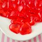 Red Clear Resin Heart Cabochons, Valentines Day Cabs, Heart Cabs jocad (10 Pieces)