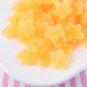 Pastel Orange Soft Resin Sugared Star, Gummy Candy, Jelly Decoden Fruit Sweets Cabs jocad (6 Pieces)