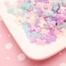 Pastel Glittery Assorted Bow Cabochons, Flat backed Resin Bowknot Cabs, Glitter Bow jocad (8 Pieces)