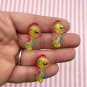 Glittery Rainbow Glitter Seashorse Cabs, Beach Themed Cabochons jocad (8 Pieces)