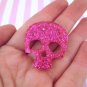 Big Multicolor Glitter Halloween Skull Cabochons jocad (3 Pieces)
