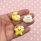 Kawaii Resin Moon Cloud Star Cabochons jocad (3 Pieces)