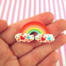 Rainbow Cloud Cabochons, Sweet Kawaii Cabs jocad (6 Pieces)