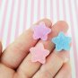 Assorted Pastel Soft Resin Sugared Star Cabs, Gummy Candy, Jelly Fruit Cabs jocad (6 Pieces)