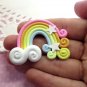 Polymer Clay Rainbow Cabochon jocad (2 Pieces)