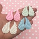 Wing Pastel wings Glitter Resin Chibi Wings, Angel Wing Cabochons jocad (8 Pieces / 4 Pairs)