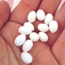Tiny 3D White Resin Egg Cabochons, Perfect for Dollhouses jocad (8 Pieces)