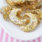 Gold Glitter Resin Moon Cabochons jocad (4 Pieces)