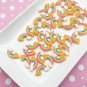 Rainbow Cloud Cookie ResinCabochons, Rainbow Cabs, Flat-backed Sweet Kawaii Cabs jocad (8 Pieces)