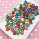 Multicolor Glitter Resin Star Cabochons, Cute Bling Cabs jocad (10 Pieces)