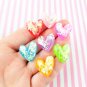 Assorted Color Iridescent Foil Resin Heart Cabochons, Cute Bling Cabochons jocad (8 Pieces)
