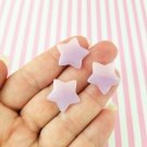 Pink Purple Glitter Resin Star Cabochons jocad (6 Pieces)