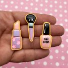 Cute Make Up Cosmetic Cabochons, Lipstick, Nail Polish, and Brush Cabs jocad (3 Pieces)