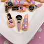 Cute Make Up Cosmetic Cabochons, Lipstick, Nail Polish, and Brush Cabs jocad (3 Pieces)