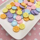 Pastel Dalgona Game Resin Cabochons, Honeycomb Candy Cabochons jocad (10 Pieces)
