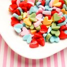 Assorted Color Geometric flat-backed Heart Cabs, 12mm Heart cabochons, Heart cab jocad (12 Pieces)