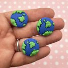 Resin Earth Cabochons, Planet Earth Cab, Earth Day Cab jcoad (5 Pieces)