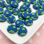 Resin Earth Cabochons, Planet Earth Cab, Earth Day Cab jcoad (5 Pieces)