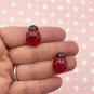 Cute Domed 14x19mm Ladybug Cabochons, Perfect for Spring jocad (6 Pieces)