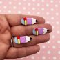 Miniature Resin Pencil Cabochons, Cute Back to School Cabs jocad (8 Pieces)