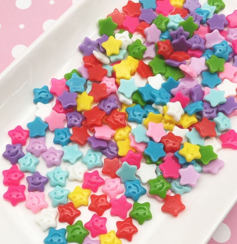 Assorted Smiley Star Cabochons jocad (10 Pieces)