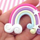 Pink/Purple Polymer Clay Rainbow Cabochons jocad (2 Pieces)