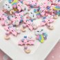 Pastel Rainbow Cloud and Umbrella Cabochons, April Showers, Flat-backed Cabs jocad (4 Pieces)
