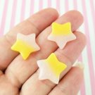 Pink Yellow Glitter Resin Star Cabochons jocad (6 Pieces)