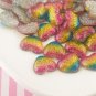 Rainbow Glitter Resin Heart Cabochons, Rain bow Heart Cabachons, Cute Bling Cabs jocad (8 Pieces)