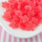 Red Soft Resin Sugared Star Cabs, Gummy Candy Cabochons, Kawaii Fruit Sweets Cabs jocad (6 Pieces)